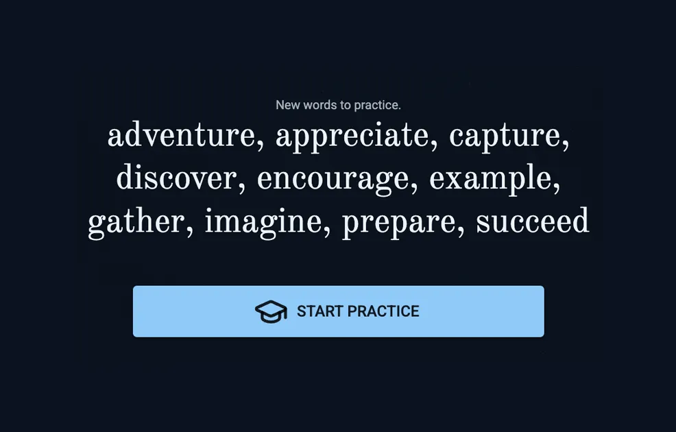 Illustration of new words being learned